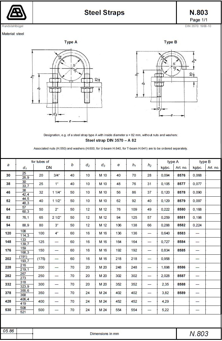 DIN3570 U-bolt